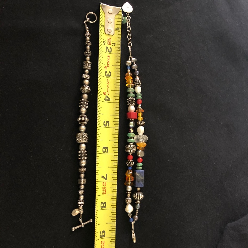 2 handmade bracelets.